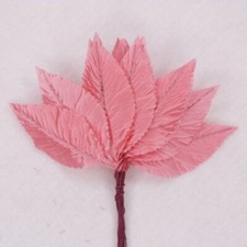 Vintage Millinery Rose Leaf 2 5/8" Azalea Pink 25 Pieces Lot 09000078