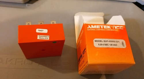 Ametek Ncc Time Delay Relay Q3F-00005-321, .25-5 Seconds - Picture 2 of 2