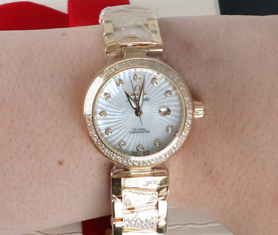 Montre OMEGA Ladymatic Automatique - Cadran Blanc Cassé, Plaqué Or, Bracelet Cuir, Occasion