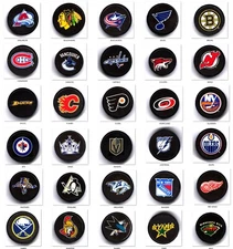 NHL HOCKEY PUCK OFFICALLY LICENSED .75" WIDE NEW MINI PUCK CHARM DOCORATION GIFT