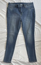 Faded Glory Jegging Jeans Faux Pockets Blue Mid Rise Cotton Blend Women's Sz. 8