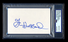 GLENN HUBBARD SIGNED INDEX CARD PSA/DNA AUTOGRAPHED ATLANTA BRAVES GEM MINT 10