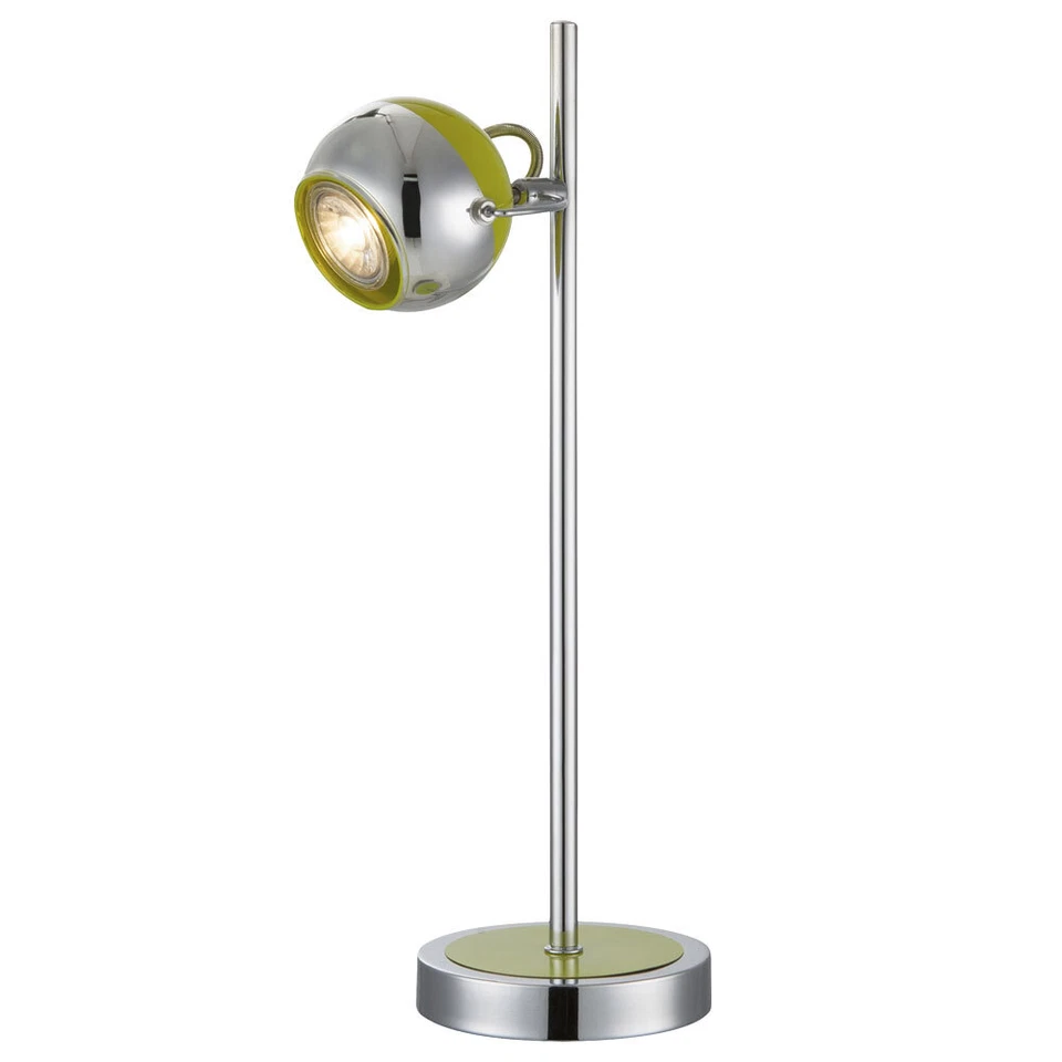Lampe De Table LED Chambre Lecture Chrome Boule Lampe D'Appoint Big Light - Photo 2/4