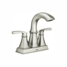Moen Hensley WS84411MSRN 4 in. Centerset 2-Handle Bathroom Faucet Nickel Finish