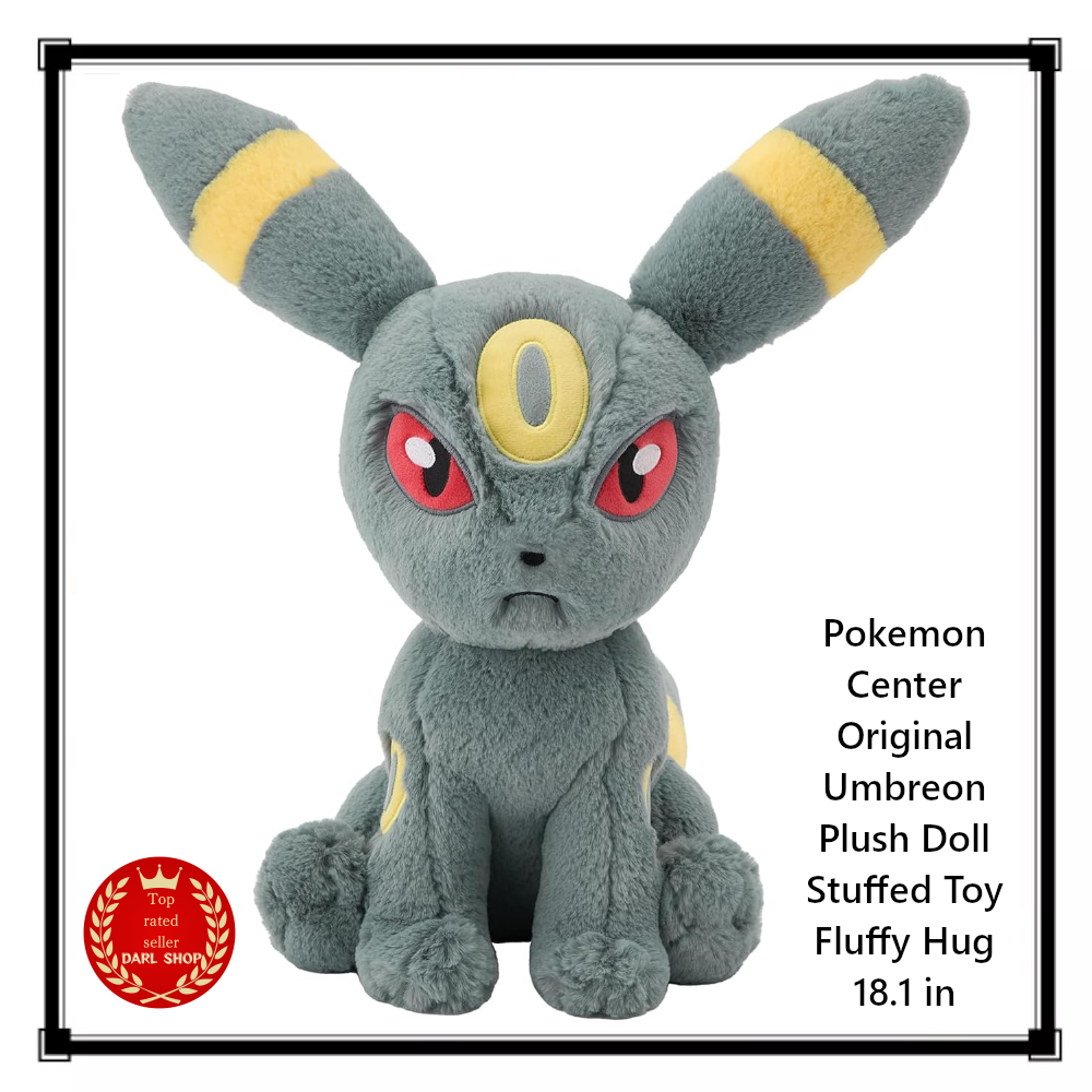 Pokemon Center Original Umbreon Plush Doll Stuffed Toy Fluffy Hug