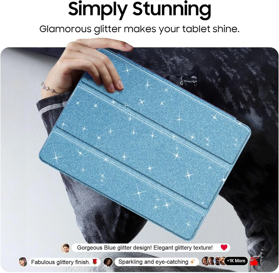 Case for iPad 9th 8th 7th Gen 10.2'' Glittering Sparkly Cover Shiny Clear Shell - Image 3 of 4