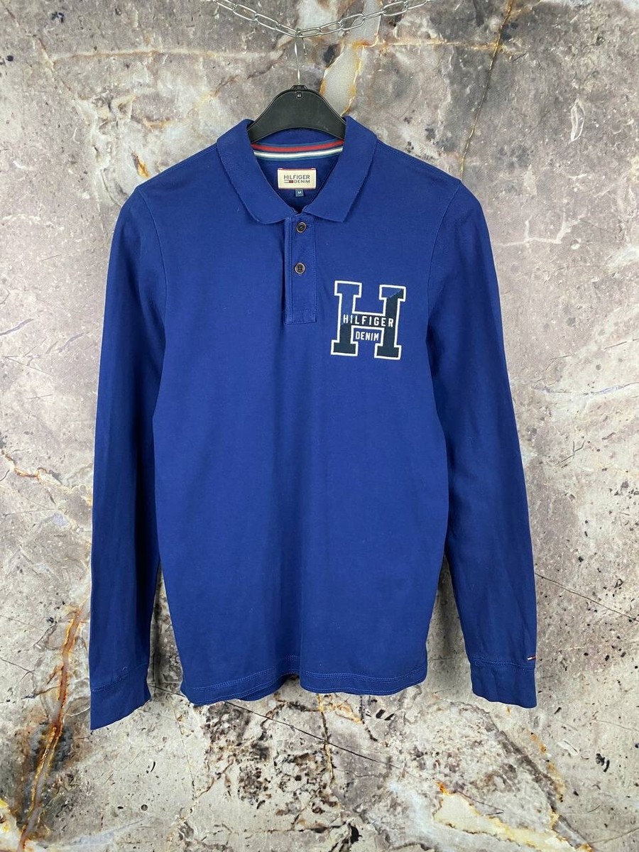 Men’s Tommy Hilfiger Polo Long Sleeve Streetwear Size Medium