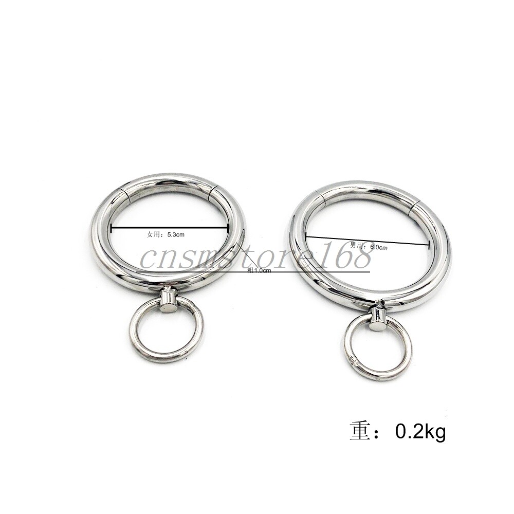 Stainless Steel Neck Collar Handcuffs Ankle Cuffs Bondage Restraint