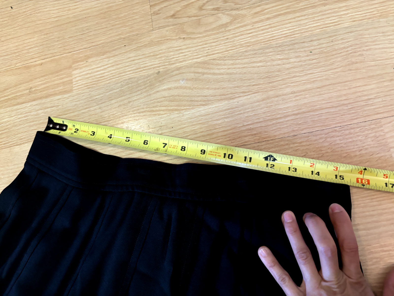 Gonna Vintage Yves Saint Laurent YSL Variazione Nera Pieghe *Vedi Misure