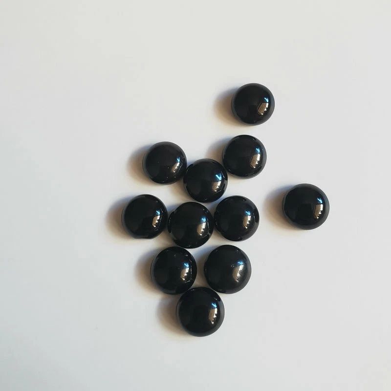 8mm 50pcs/lot Natural Obsidian Stones Round CAB CABOCHON Stone Beads No Holes - Image 3 of 3