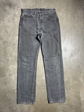 Vintage Levis 501 Denim Jeans 31x33 Black Made in USA