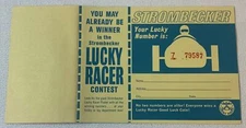 1964 STROMBECKER Lucky Racer contest card ~ slot cars