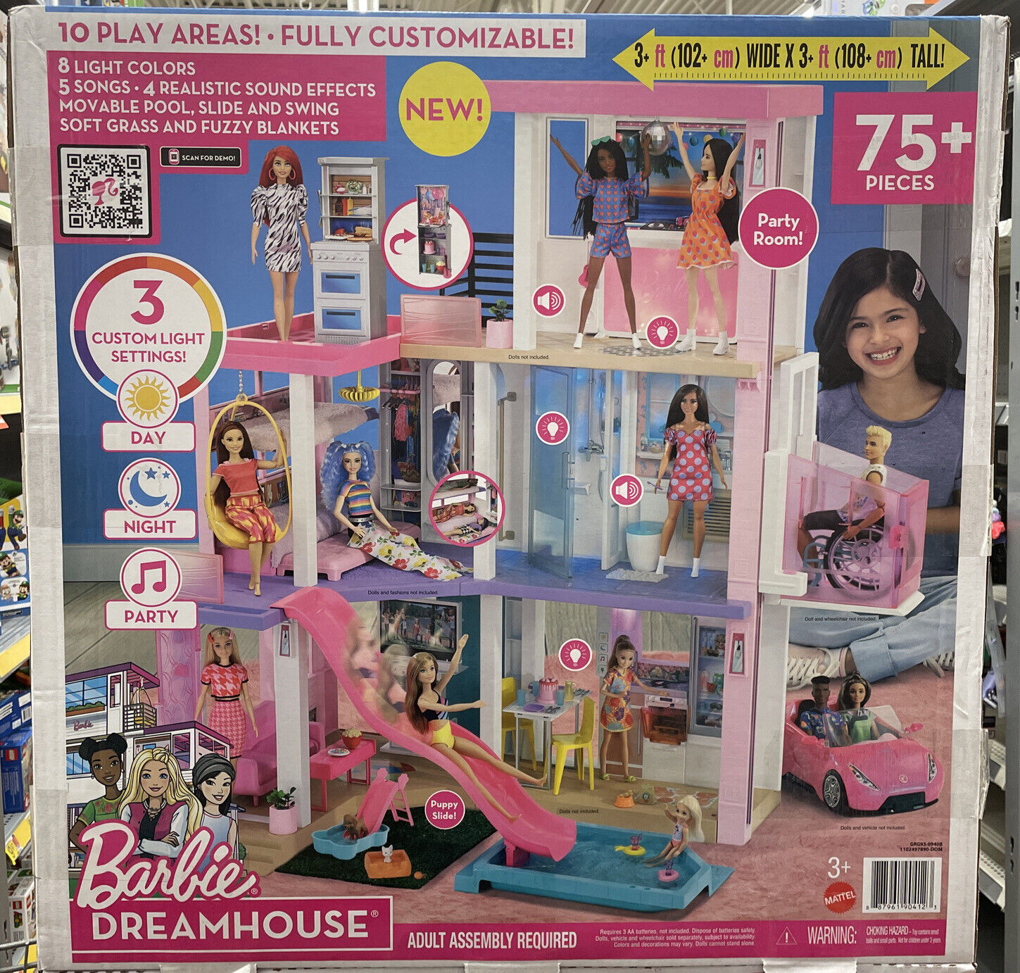 Barbie DreamHouse Playset with 10 Play Areas, 75+ Furniture