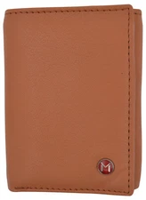Swiss Marshall Men's Slim Premium Genuine Leather Trifold Wallet US Designed