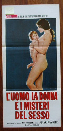 locandina originale L’UOMO LA DONNA E I MISTERI DEL SESSO prima ed.1971