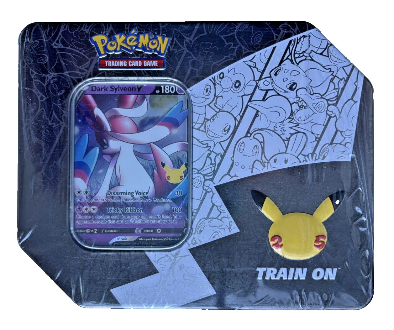 Pokemon Trading Card Game Tin 25th Anniversary DARK SYLVEON V / Walgreens Exc