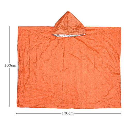 Emergency Survival Poncho Waterproof Blanket Rain Ponchos - Picture 3 of 15