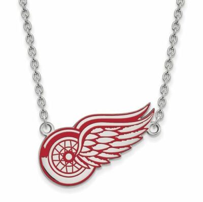 SS NHL Detroit Red Wings großer emaillierter Anhänger 18 Zoll Halskette