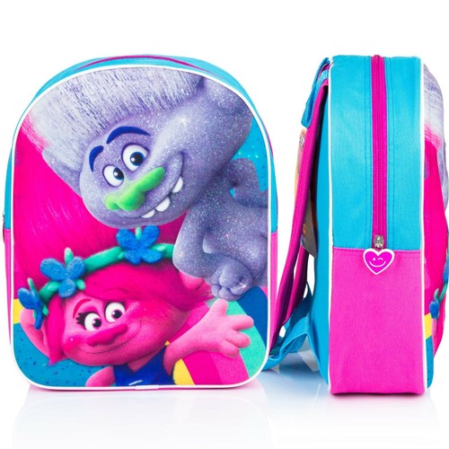 Zaino asilo Trolls bambina 3d scuola materna da bimba cartella 30cm poppy |  eBay