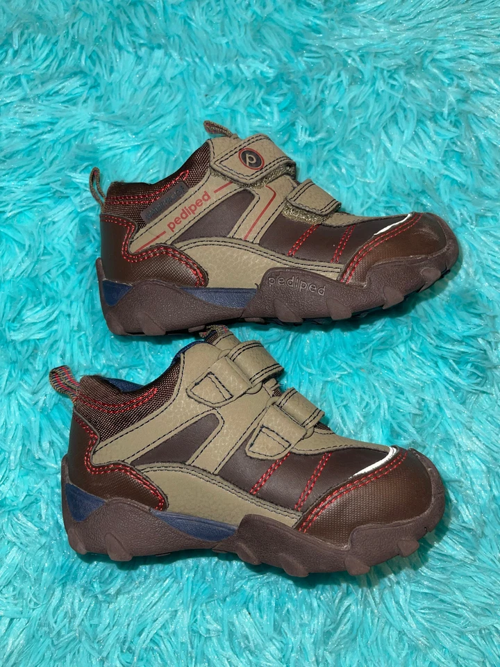 Pediped Niños Gary, Marrón Tenis Zapatos Talla 8.5 US / 25 EUR Foto 2 de 4