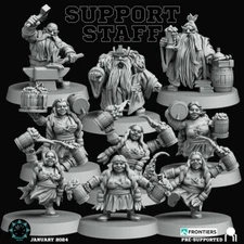 Dwarf “Support Staff” Fantasy Football Crew - Realm Of Paths