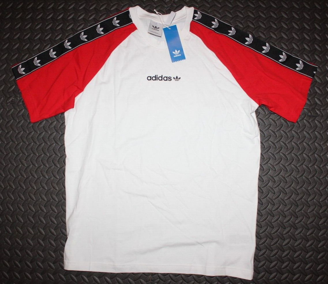 NEW MEN'S ADIDAS ORIGINALS TAPE LOGO TREFOIL TEE SHIRT ~ SIZE LARGE ~ #2988  | eBay