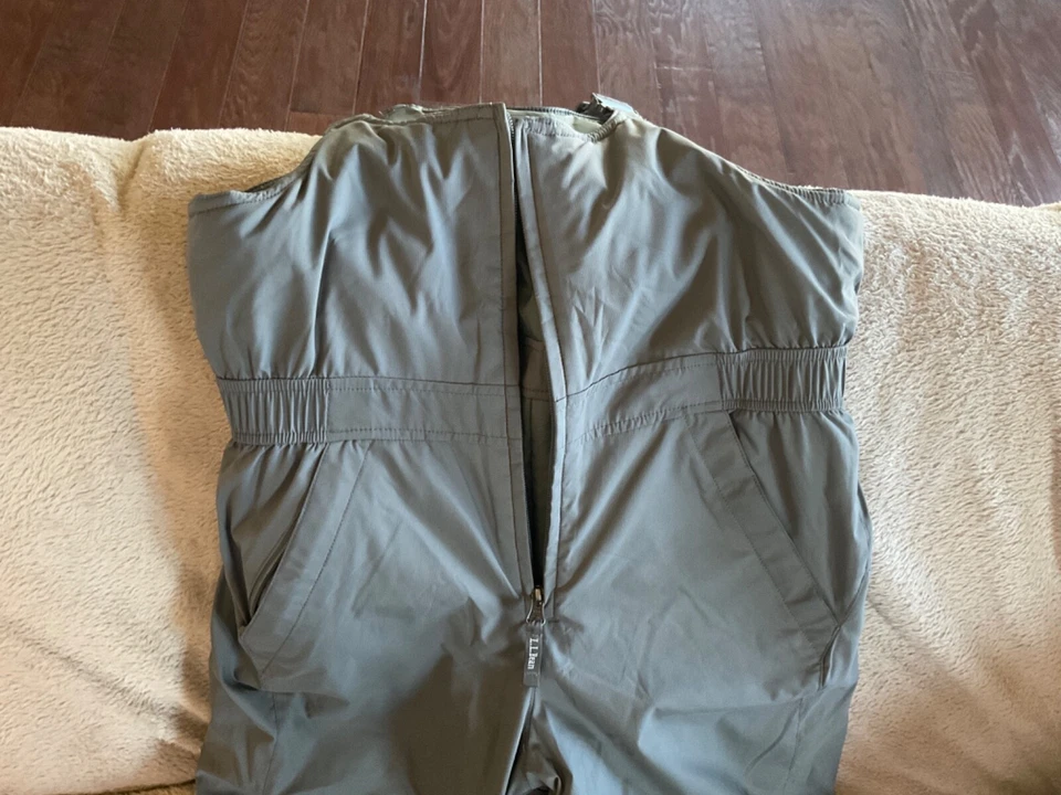 LL Bean Boys SnowBib Esquí Invierno Mono Deportes de Invierno Grande 14-16 Gris Foto 2 de 4