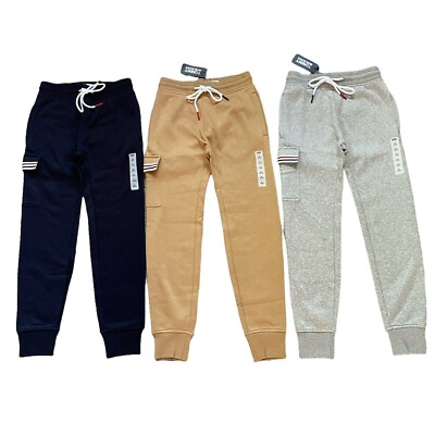 Tommy Hilfiger Men's Elastic Waistband Drawstring Cargo Jogger Fleece Sweatpants