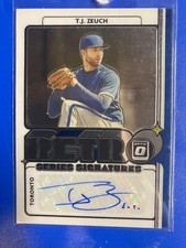 2021 Donruss Optic TJ Zeuch Retro Series Signatures Auto #RET-TZ Blue Jays