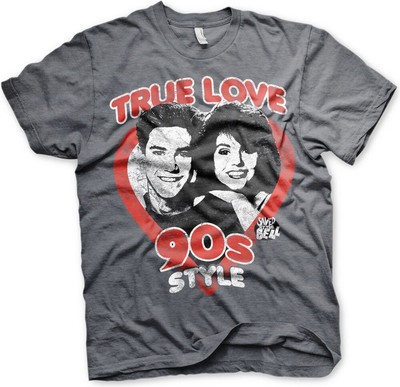 Saved By The Bell True Love 90's Style T-Shirt Dark-Heather