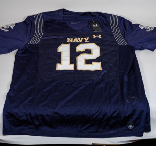 Roger Staubach Navy Midshipmen Under Armour Football Jersey 3XL Blue #12 NWT