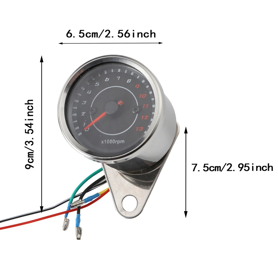 Night Light Tachometer Gauge for Yamaha XVZ Royal Star Venture Classic Royale US Foto 2 de 4