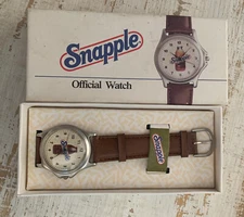 Snapple Leather Band Watch Advertising Drink