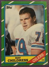 1986 Topps #357 Ray Childress Rookie Football card Houston Oilers!. rookie card picture