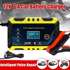 Car Battery Charger Maintainer 12V 6A  Auto Trickle RV For Truck Motorcycle ATV