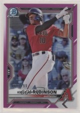 2021 Bowman Chrome Prospects Fuchsia Refractor 151/199 Kristian Robinson 7zf