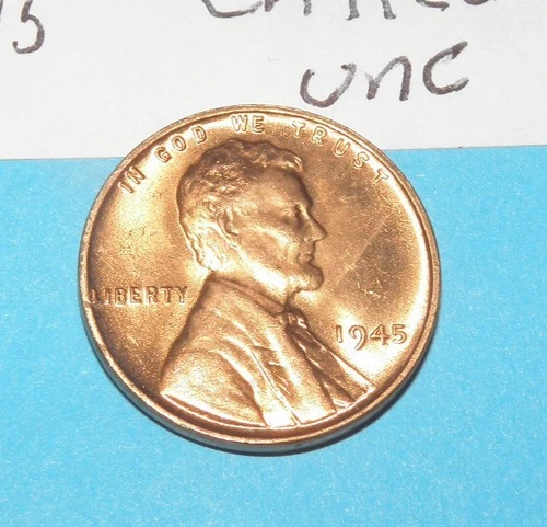 1945     LINCOLN WHEAT CENT   CHOICE RED UNCIRCULATED  #2
