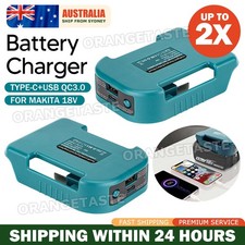 1/2 PCS for Makita 18V LXT Battery Holders USB Charger Adapter,with USB-A&USB-C