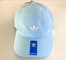 adidas Originals Baseball Hat Trefoil Logo Baseball Cap Adjustable Baby Blue