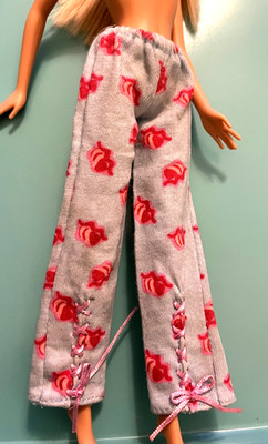 Barbie Fashion Ave Trend kiss lips blue p.j. pants only 2000's