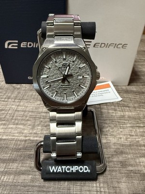 Casio Edifice EFR-S108DE-2AV Ice Blue Textured Dial Sapphire Watch New In Box