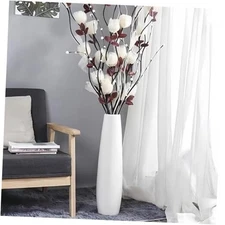 Ceramic White Floor Vase 24 Inches Tall Flower Holder 24 inch Shape 1