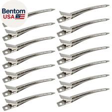 24 Packs Duck Bill Clips, 3.5 Inches Rustproof Metal Alligator Curl Clips with