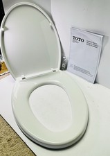 TOTO SS11401 SoftClose Elongated Closed-Front Toilet Seat and Lid Cotton White