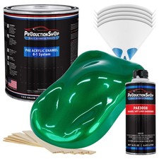 ProductionShop High Gloss Emerald Green Metallic Acrylic Enamel Gallon Kit Paint