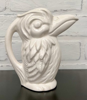 Vintage Stewart B McCulloch Sierra Madre CA White Toucan Bird Pitcher 6 