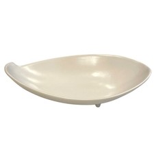 Vintage Maurice California Pottery MCM Teardrop Footed Bowl Dish Platter Ceramic