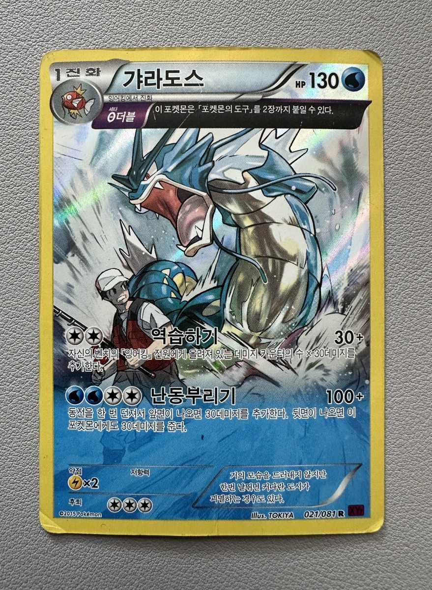 Gyarados 021/081 XY7 Bandit Ring Holo Rare 2015 Korean Pokemon