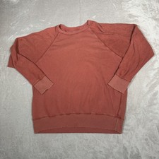 Aerie Sweatshirt Womens Small Orange Go-To Oversized Slouchy Crewneck Lounge