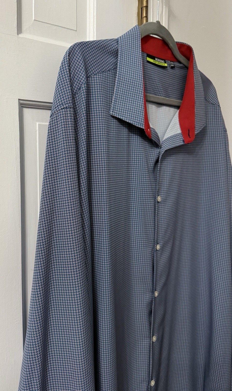 Murano Performance Long Sleeve Button Down Blue/W… - image 4